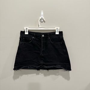 America Eagle Outfitters Black Jean Miniskirt